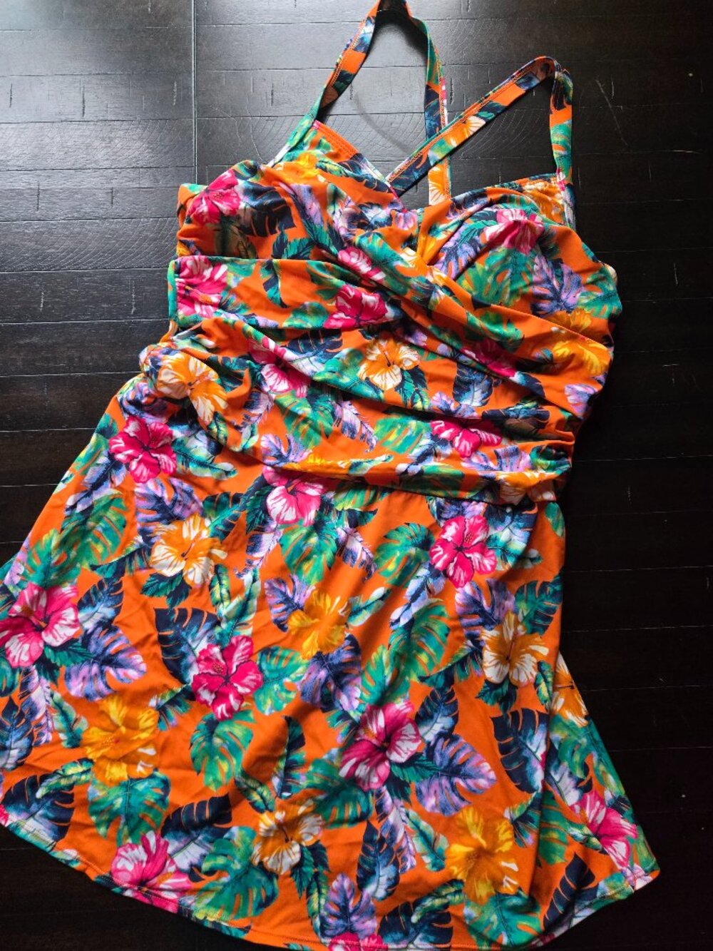 Denim Co Swim Dress Floral 12 Floral